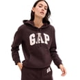 thumbnail image 1 of Sudadera con capucha con el logotipo de GAP, café turco, talla XXL, para mujer, 1 of 2