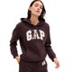 thumbnail image 1 of Sudadera con capucha con el logotipo de GAP, café turco, talla XXL, para mujer, 1 of 2