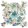 thumbnail image 4 of 35pcs-50pcs Floral Stickers Nature Stationery Stickers Decals Mountain Stickers Trees Stickers for Laptops Phone Luggage, 4 of 9