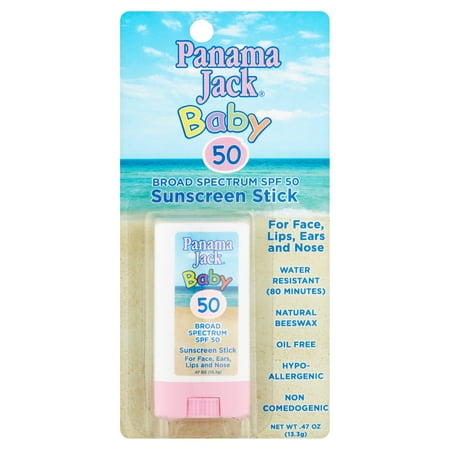 Panama Jack Baby Stick SPF 50 has UVA UVB Broad Spectrum Protection for your (Best Uva And Uvb Sunscreen For Face)