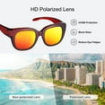 thumbnail image 3 of TINHAO Polarized Sunglasses Fit Over Glasses for Women Square Wear Over Sunglasses UV Protection Lightweight, 3 of 7
