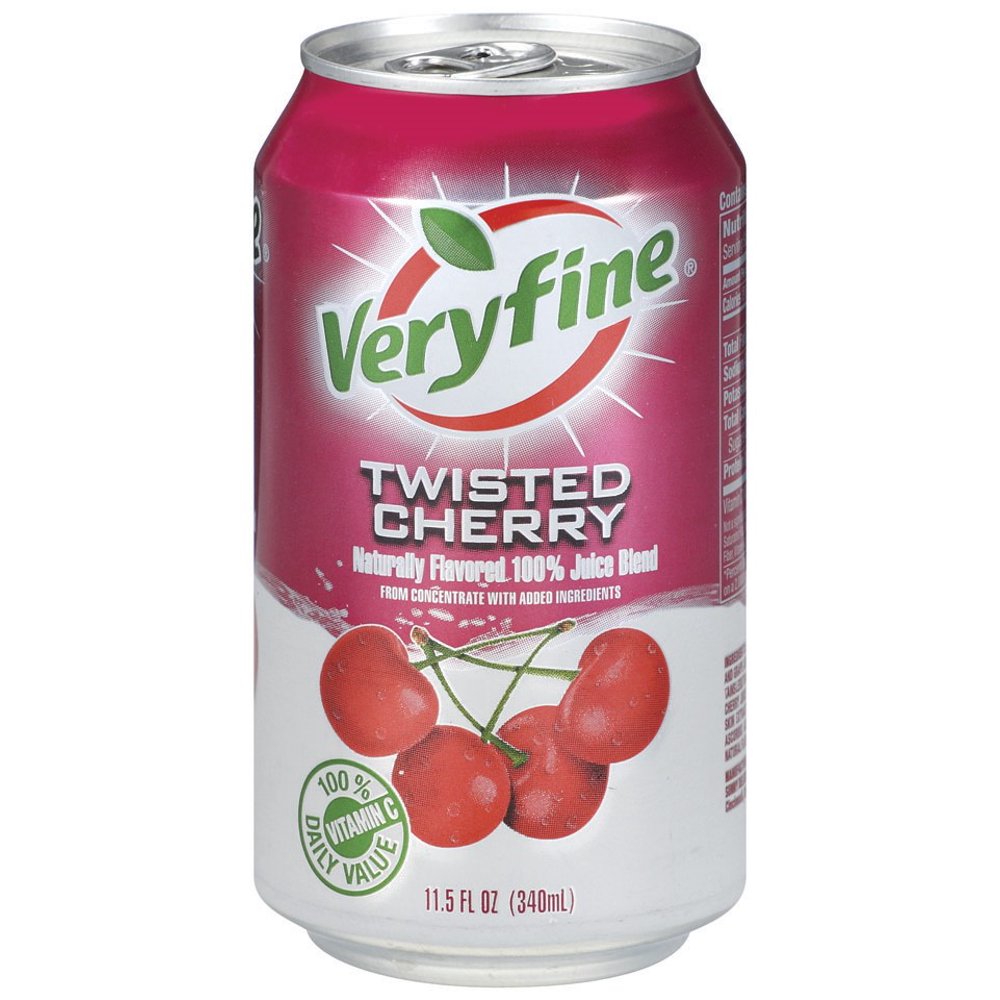 Veryfine Beverages 100 Cherry Juice, 11.5 Oz (Case of 24) Walmart