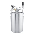thumbnail image 3 of Mini barril, dispensador de barril de cerveza de acero inoxidable de 5 l, barril de cerveza de alto rendimiento, 3 of 12
