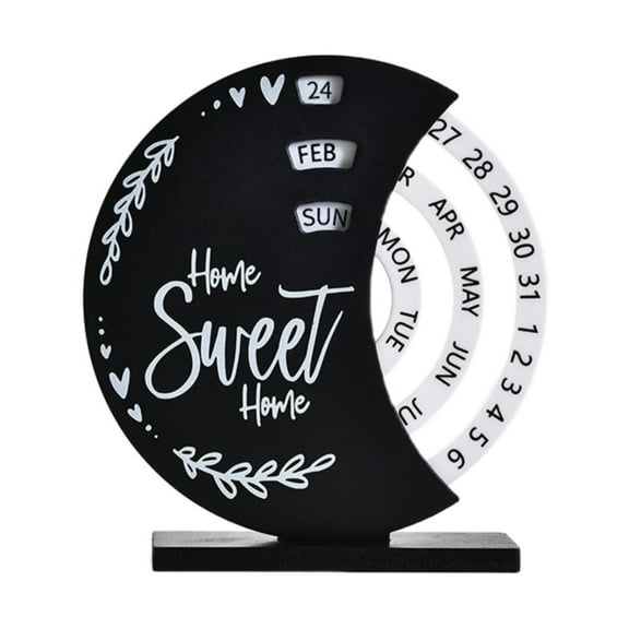 Gerich Rotatable Calendar for Perpetual Calendar Centerpieces Home Office Decor, Home Decor