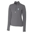 thumbnail image 2 of Women's Cutter & Buck Steel Houston Oilers Throwback Logo Traverse Stretch Quarter-Zip Pullover Top, 2 of 3