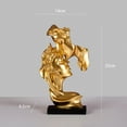 thumbnail image 3 of Figuras de resina de pareja besándose, adornos, esculturas, regalos europeos, estatuas para el hogar. dorado, 3 of 4