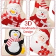 thumbnail image 5 of Gustave 18.5" Large Christmas Stockings Decorations, Penguin Fireplace Hanging Stockings for Family Holiday Decor, 5 of 7