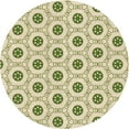 thumbnail image 1 of Ahgly Tapis Rond Lavable en Machine Intérieur Transitionnel Vanille Or, 4 Pieds Rond, 1 of 7