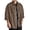 Brown, variant on QHFBli Men's Washed Denim Long Sleeve Shirt, StandCollar Thick Denim Air Layer Warm for Outdoor&Trendy Wear Button Down Shirt