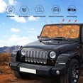 thumbnail image 6 of Fuzoiu Autumn Maple Leaf Stripes Print Car Windshield Sun Shade,Block Uv Rays Sunshade,Foldable Front Window Sun Visor Protector for Car,SUV,Truck-Keep Vehicle Cool-Autumn Maple Leaf Stripes, 6 of 8