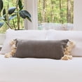 thumbnail image 3 of Main + Mesa Oversized Cotton Chenille Lumbar Pillow with Tassels, 3 of 7