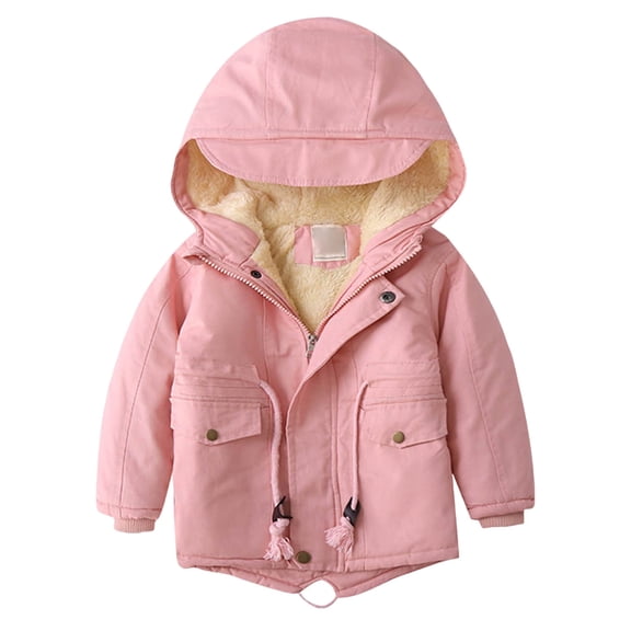 Staki Kids Winter Coats with Hooded Light Puffer Coat Warm Padded Jacket for Baby Boys Toddler Boys Coat 3T,4T,5T,6-10Y(Pink,4-5 Years)