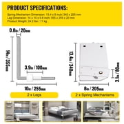 KFFKFF DIY Murphy Bed Hardware Kit Vertical Mount Wall Bed Spring Mechanism Heavy Duty Bed Support Hardware DIY Kit for King Size Double Bed (Vertical)