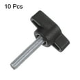 thumbnail image 3 of Uxcell 10 Paquetes M5 x 25mm Perillas de Rosca Macho T/Z, Tornillos de Pulgar, Perillas de Sujeción, Agarre Negro, 3 of 5