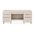 thumbnail image 3 of Michael Amini Marin 70"W 7-Drawer Stainless Steel & MDF Desk in Greige Beige, 3 of 14