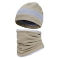 thumbnail image 1 of Ensemble de Bonnet et Foulard d'Hiver Unisexe pour Temps Froid Extrême Doublé Tricoté et Cache-Cou, 1 of 7