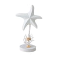 thumbnail image 2 of Colección de esculturas de madera con forma de estrella de mar, adorno rústico de escritorio para sala de estar Blanco, 2 of 9