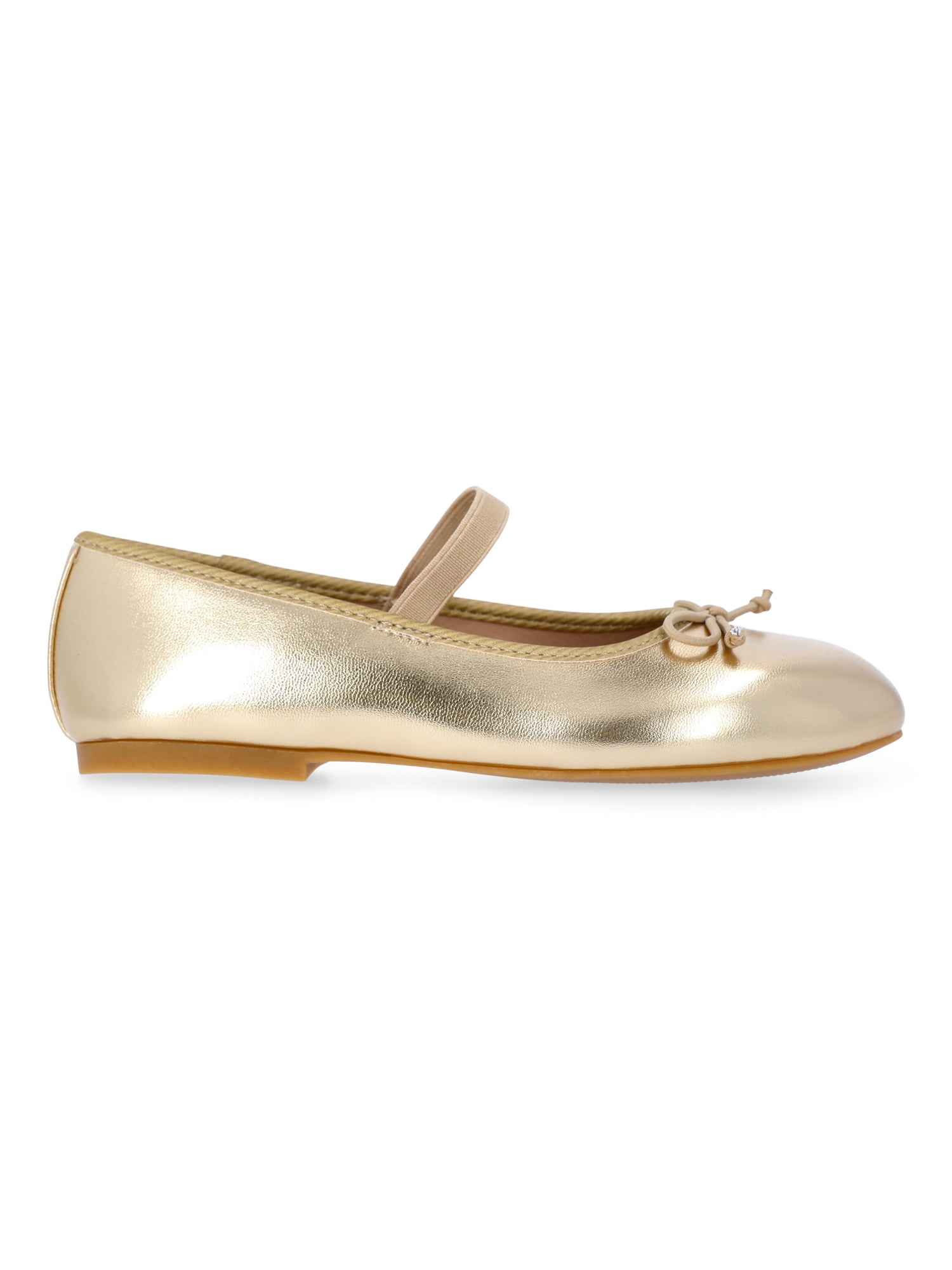 Wonder Nation Little and Big Girls Faux Leather Ballet Flats