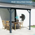 thumbnail image 3 of TOTAL Outdoor 10x10FT Heavy-Duty Wall-Mounted Gazebo with Galvanized Steel Roof, Wind & Snow Resistant Outdoor Patio Cover with Upgraded Drainage System, 3 of 10