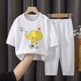 thumbnail image 2 of TOWED22 Toddler Boys Pajamas 2 Piece Long Sleeve Pjs Set Cotton Fall Winter Sleepwear 6-12 Months 12-24 Months 2t 3t 4t 5t 6t 7t 8t 9t Children,Light Yellow,4-5 Y, 2 of 5