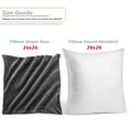 thumbnail image 3 of Nestl Velvet Throw Pillow Covers Solid Square Soft Decorative Pillow Cover for Sofa, 24" x 24", Charcoal Gray, Pack of 4, 3 of 8
