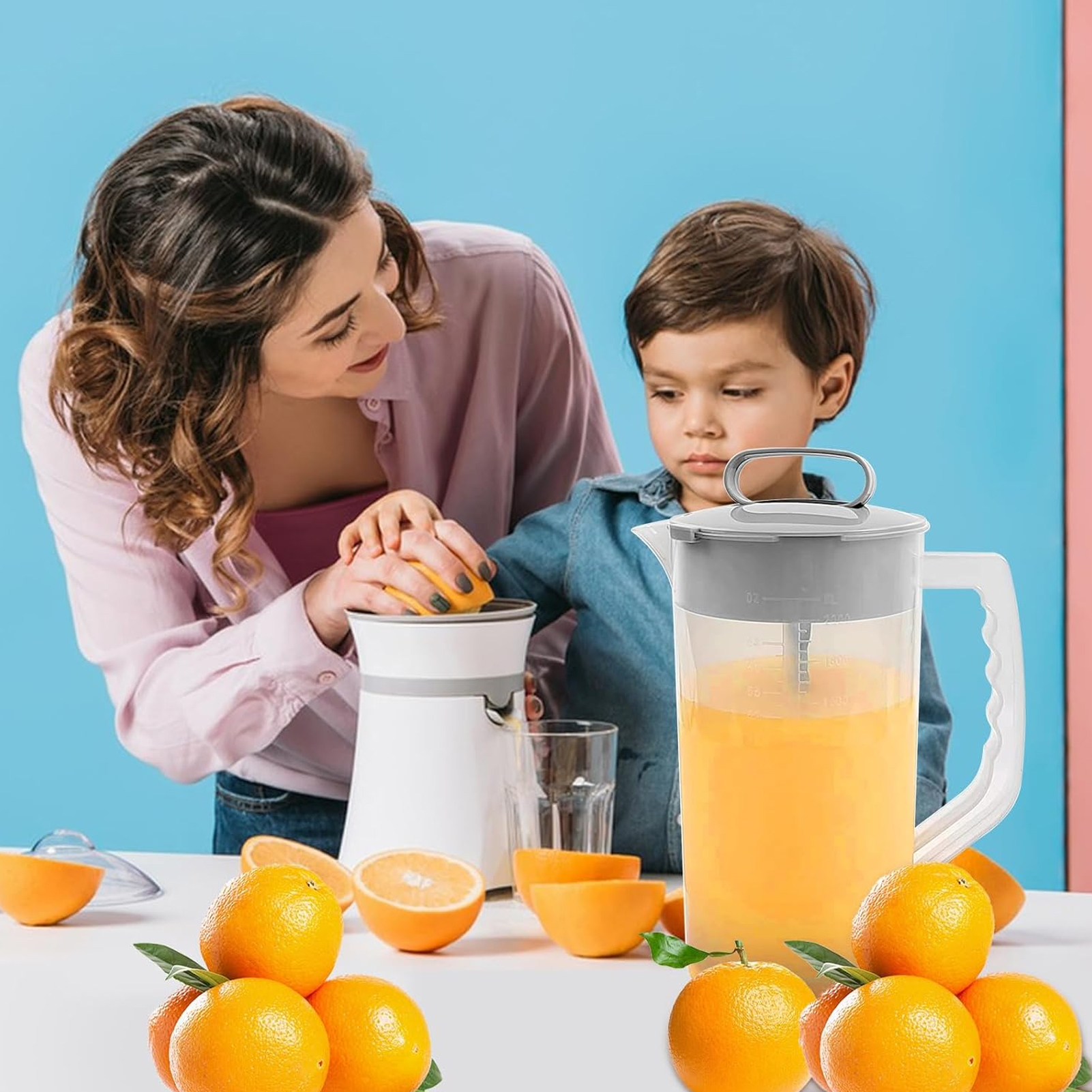 Pichet Mélangeur Transparent 2000 Ml - Pour Boissons, Cocktails, Eaux Fruitées - Polypropylène Alimentaire - Hermétique Et Facile à Verser