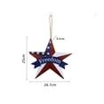 thumbnail image 2 of Patriotic Hanging Sign, Americana Flag Star-Shaped Wall Decor July of 4th Independence Day Memorial Day Hanging Decoration for Indoor Outdoor, 2 of 7