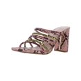 thumbnail image 1 of Aldo Womens Trelidda Snake Print Slip On Strappy Sandals Pink 8.5 Medium (B,M), 1 of 3