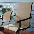 thumbnail image 5 of Topcobe Outdoor Dining Chairs, High-Back Swivel Seating Set for Garden, Patio, Lawn, Perfect for Backyard Relaxation, Brown, 5 of 10