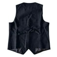thumbnail image 3 of Mens Vintage Wool Suit Vest Button V Neck Herringbone Waistcoat 5 Real Pockets Tweed Waistcoat For Groomsmen Wedding, 3 of 4