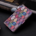 thumbnail image 6 of Leather For Samsung Galaxy A57 5G Wallet Case Crystal Material Painted Pattern, Wallet For Women Men Card Holder Magnetic Clasp Kickstand Folio Case,Color-7,For Galaxy A57 5G, 6 of 7
