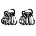 thumbnail image 1 of 10Uds. Mosquetón Clips Camping Multi Herramienta Montañismo Hebilla Pequeño Negro 12Pcs, 1 of 5