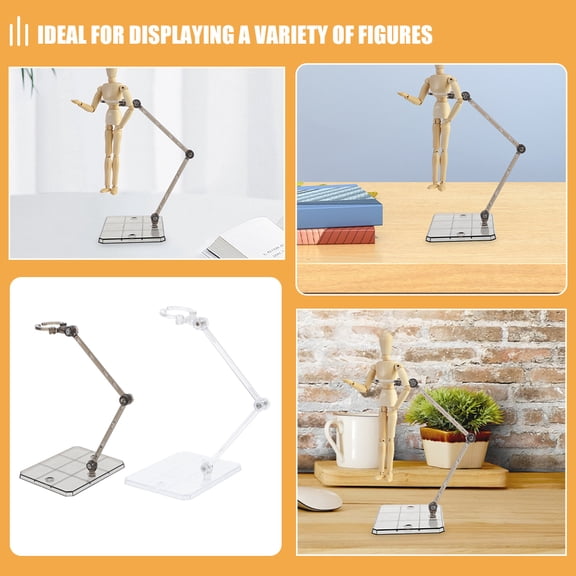 4pcs Figurine Display Stands for Action Figures Doll Holders Model Bases Collectible Figure Supports for Collection Showcase