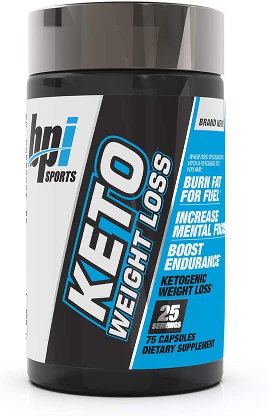 BPI Sports Keto Weight Loss - Ketogenic Fat Burner - Keto Weight Loss Pills - Raspberry ketones - Supports Mental Focus - Promotes Endurance - Burn Fat for Fuel - 75 Capsules