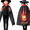 Orange, variant on Toddler Kids Boys Girls Halloween Cape with Witch Hat and Skull Print for Festive Holiday Party Dress Up Outerwear Poncho One Size