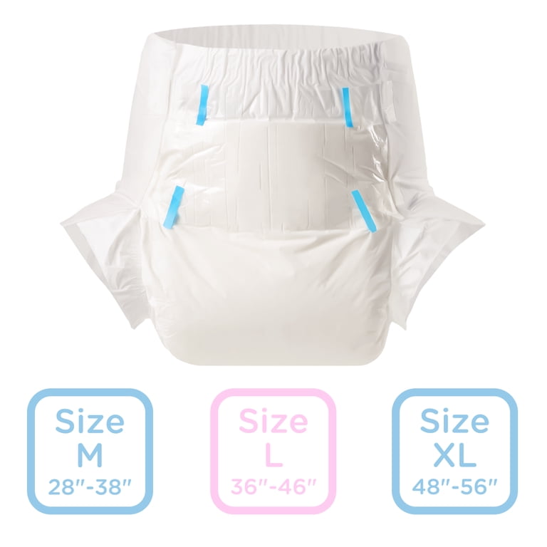 Littleforbig ABDry White Adult Diaper 10 Pieces (X-Large 48