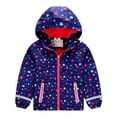 thumbnail image 3 of KYAIGUO Kids Toddler Girls Rain Jacket Kids Fleece Lined Hooded Jackets with Zip Lightweight Windbreaker Jacket Fall Winter Waterproof Outerwear for 3-10 Years, 3 of 9