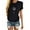 Noir, variante sur Daeful Hauts Imprimé Pissenlit T-Shirts Manches Courtes Dames Coupe Décontractée Col Rond Tee Noir 3TG