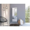 thumbnail image 2 of TuHome White Modern Engineered Wood LETO Wall Mounted Shoe Rack With Mirror, 2 of 7