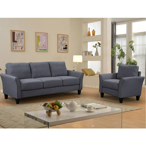 Tbes 3 Seat Sofa And Single, Modern Microfiber Sofa Set