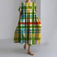 thumbnail image 3 of Robe à Imprimé Floral pour Femmes Manches Courtes Robe Décontractée d'Été Grande Taille, 3 of 10