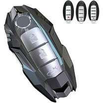 For Nissan key fob cover 3 button, Metal Key Fob Case for Nissan Altima Maxima Armada Rogue