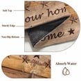 thumbnail image 6 of 3'x5' Rug for Living Room Bedroom, Western Texas Star Vintage Washable Area Rugs Non-Slip Carpet Mats, Retro Farmhouse Yellow Brown Wooden Indoor Low Pile Area Rug Runner for Kitchen, Mudroom, 6 of 8