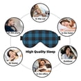 thumbnail image 7 of Cauagu Blue Black Plaid Print Sleep Eye Mask, Blindfold Eye Sleep Shade Cover with Elastic Strap/Headband Eye Cover Eyeshade for Night Sleeping/Travel Nap, 7 of 7