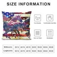 thumbnail image 5 of Orinice Horse Flag Stars and Stripes Graphic Decorative Men Women Boy Girl Room Cushion Throw Pillow Cover 24x24in, 5 of 5