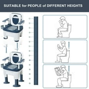 Fogcroll Bedside Commode Adult Mobile Portable Toilet Height Adjustable Adult Potty Chair Load Toilet Chair Seat with Handles for Seniors Disabilities Elderly and Others 882lb