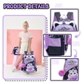 thumbnail image 4 of Kids Carry on Luggage Sets for Girls Suitcases with Wheels Travel Pillow Airline Approved 16 Inch, 4 of 8