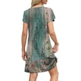 thumbnail image 5 of Women’s Summer Sundress with Pockets Short Sleeve V Neck Swing Midi Dress Casual Loose Fit Vacation Beach Dress, 5 of 6