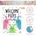thumbnail image 3 of Large Easter House Flag 28x40 Inch Double Sided Welcome Peeps Bunny Flag Colorful Spring Yard Flag Outdoor Porch Cute Rabbit and Egg Pattern Farmhouse Easter Garden Banner for Home Patio Lawn, 3 of 8