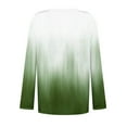 thumbnail image 4 of Samickarr Gradient Color Tops For Women Color Block V-Neck Long Sleeve Pullover Shirts Loose Blouses, 4 of 5
